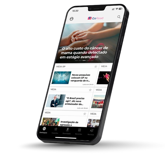 mockup do aplicativo goread