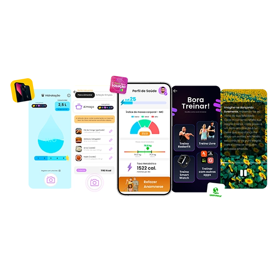 mockup do aplicativo radarfit