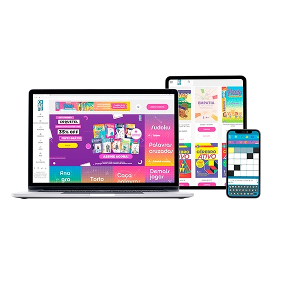 mockup do aplicativo coquetel