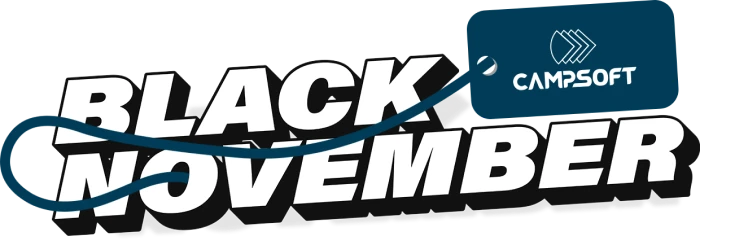 lettering de black november / black friday na Campsoft